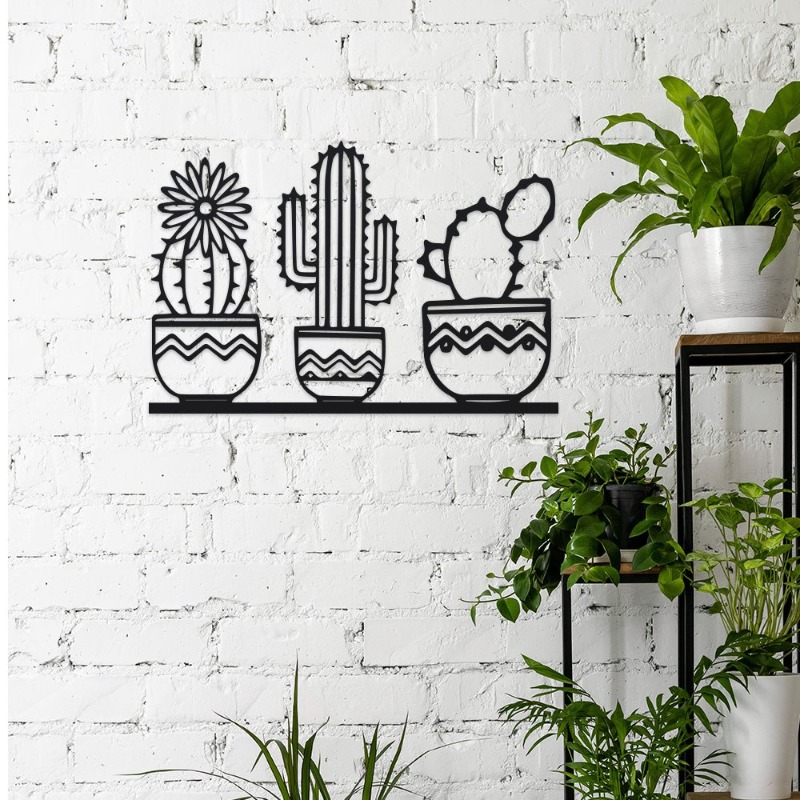 Home Decor Garden Ideas - 素朴なサボテンの金属製壁飾り、砂漠の庭の装飾品、キッチンや家の装飾、ギフトに最適