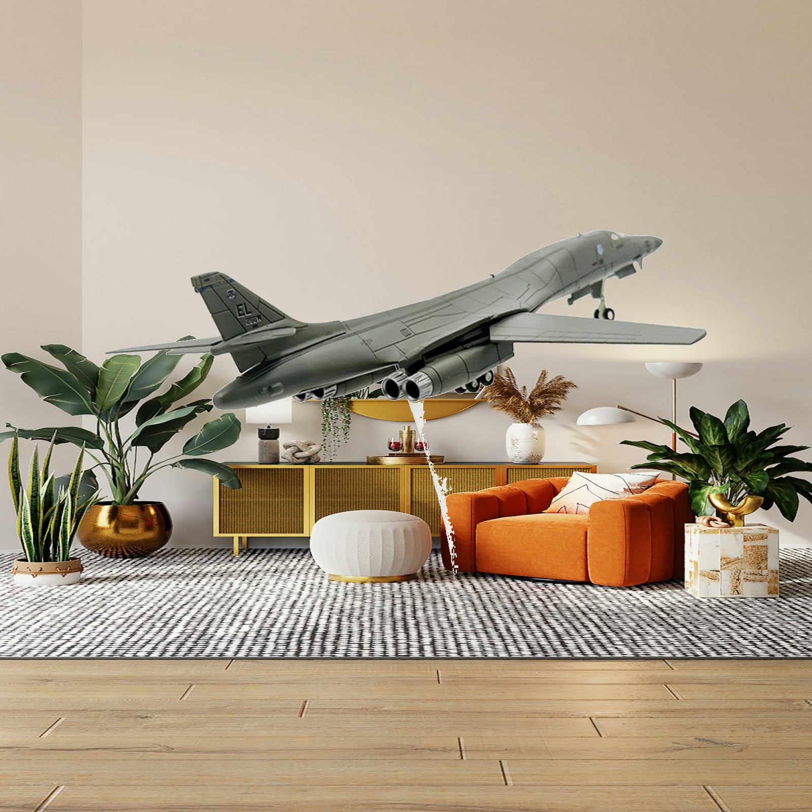 Home Decor Usa - 1/200 USA B-1B爆撃機 大人向けギフト デスクトップ装飾 合金製航空機