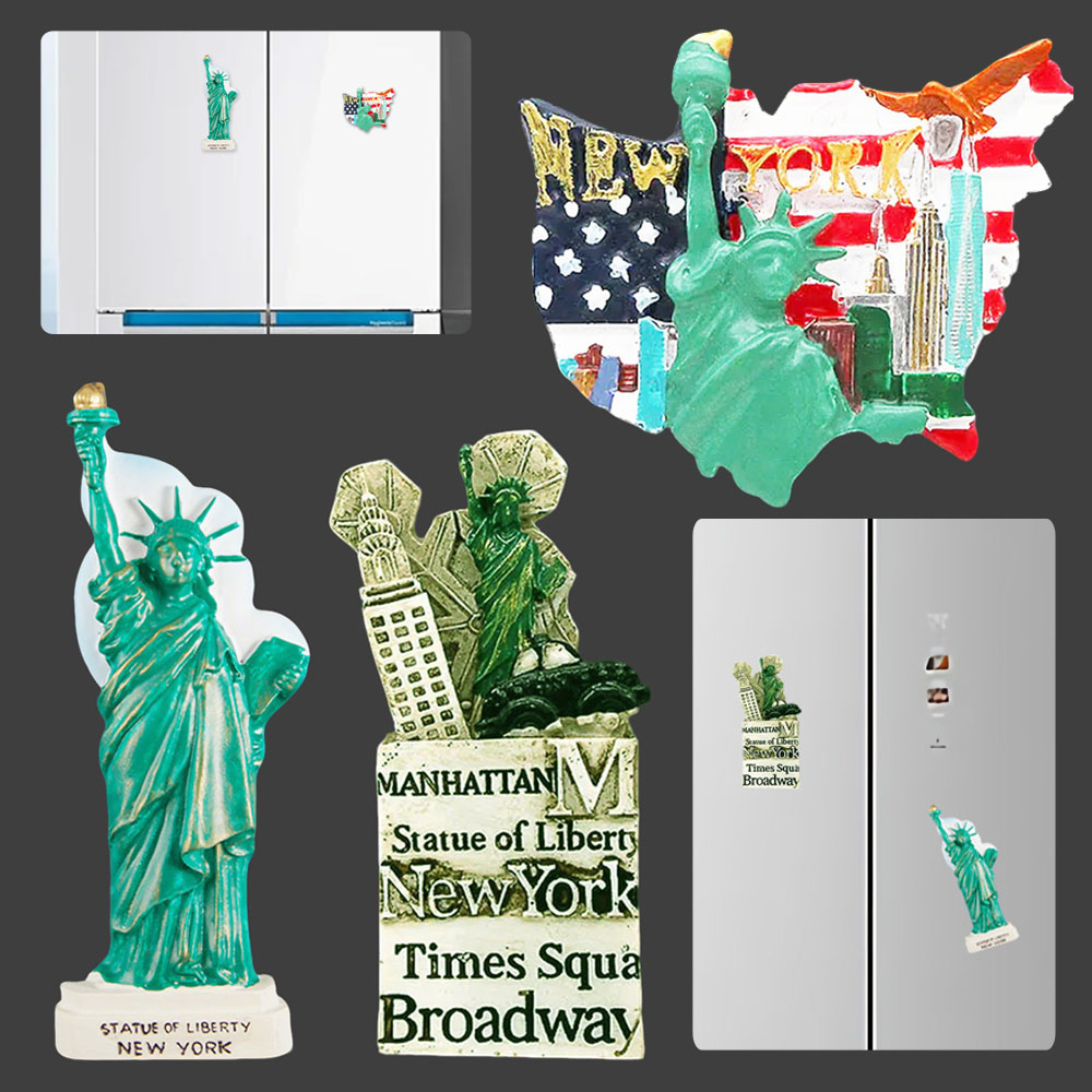 Home Decor Usa - アメリカ自由の女神 3D 冷蔵庫ステッカー観光お土産ギフト米国旗ニューヨーク冷蔵庫マグネットデカール家の装飾