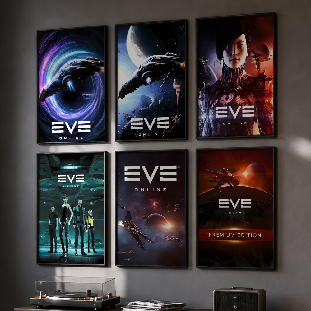 Home Decor Game Online - E-EVE O-オンラインストラテジーゲームポスターHDホームウォールステッカー、家の廊下、リビングルーム、寝室、バー、オフィスの装飾アートプリント