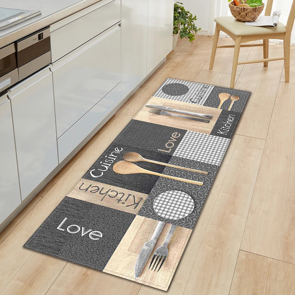 Home Decor Games Online Free - キッチンフロアマット滑り止めカーペット食器柄ホームデコレーションラグ耐摩耗性フットマットロングマットアルフォンブラコシーナ 양탄