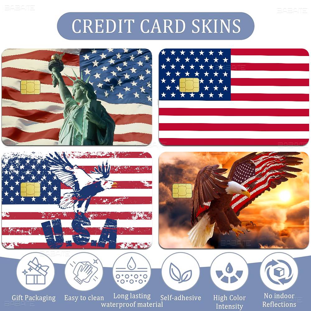 Home Decor Usa - アメリカ国旗 USA DIY クレジットデビットカードステッカー パーティーステッカー デコレーション