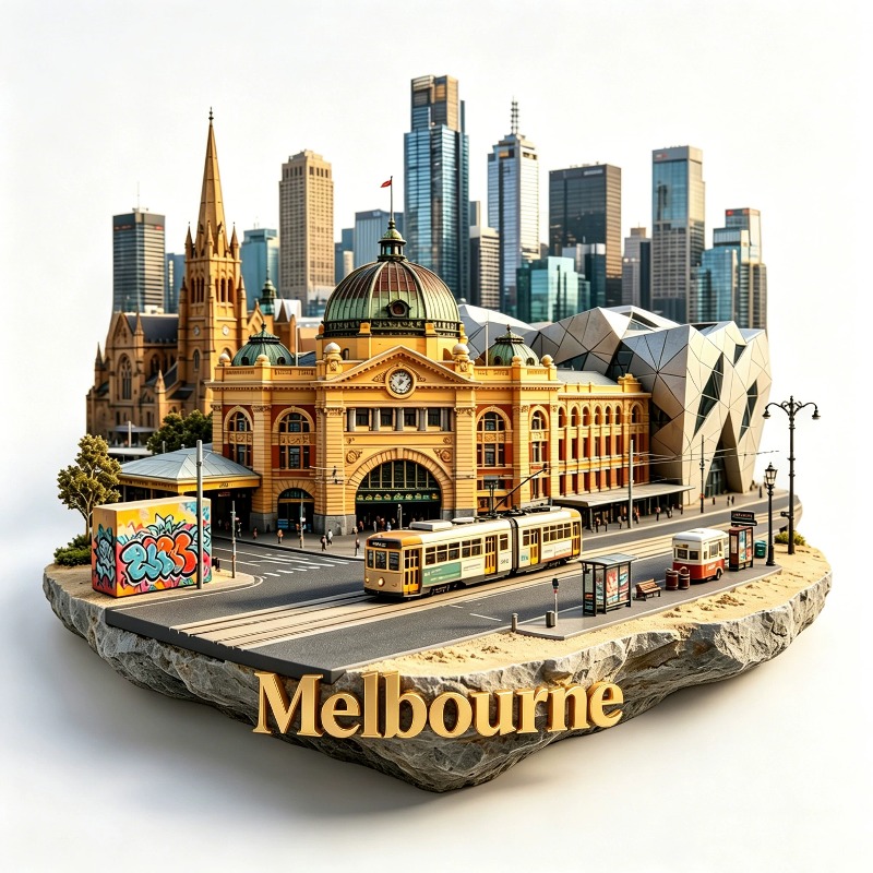 オーストラリア メルボルン 冷蔵庫用ステッカー 金属素材 マ - Home Decor Malaysia のレビューと価格