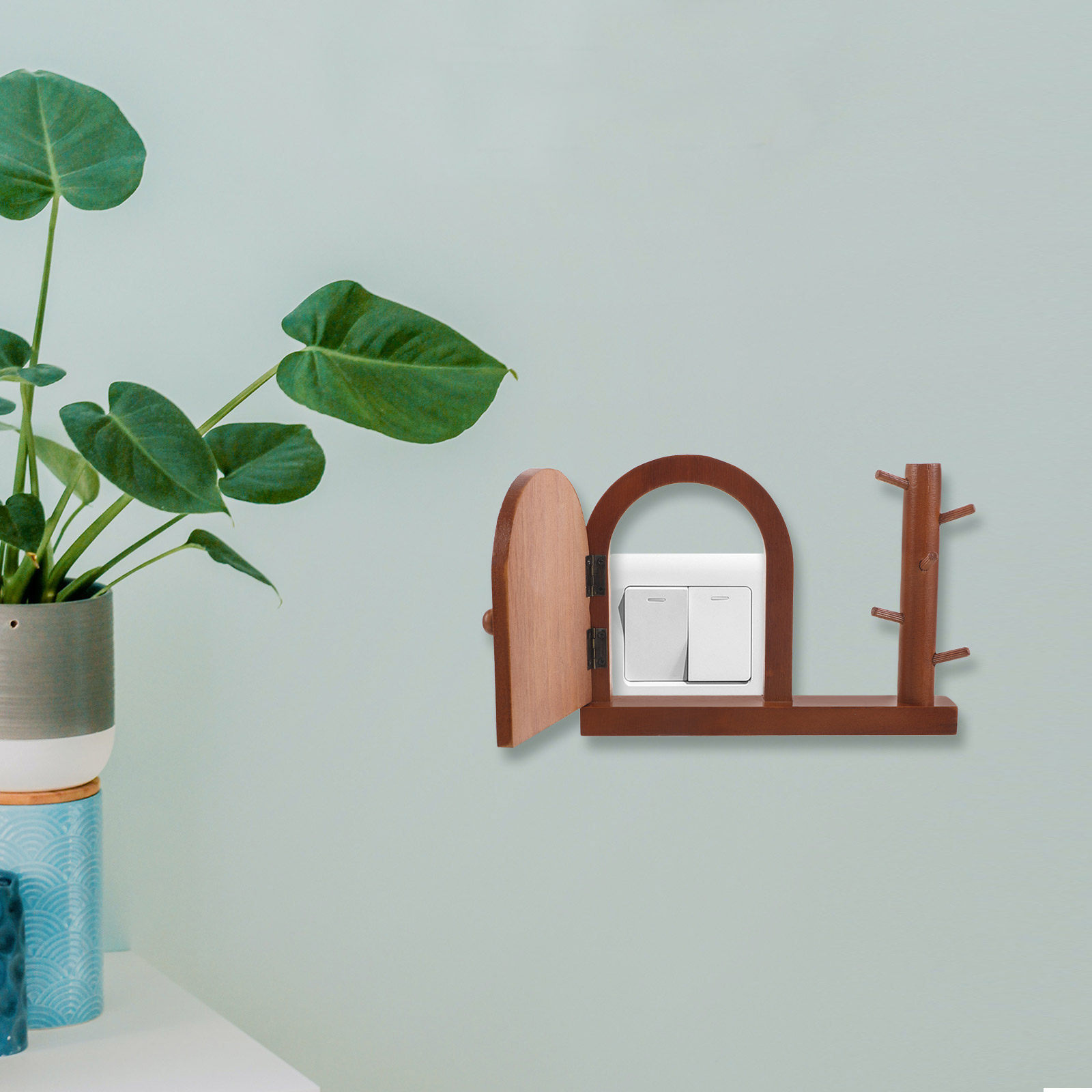 本物の木製スイッチソケット保護カバー、素朴な装飾ライトスイッ - Home Decor Outlet のレビューと価格