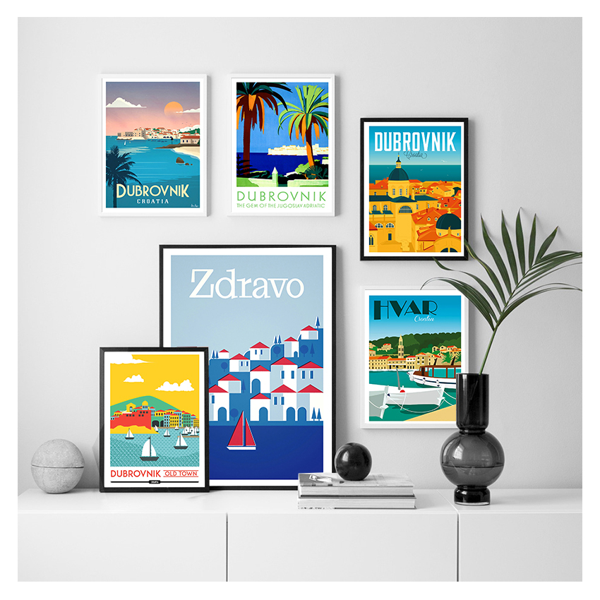 旅行のポスター,クラフトポスター,コーティングされた壁のステ - Home Decor Zagreb のレビューと価格