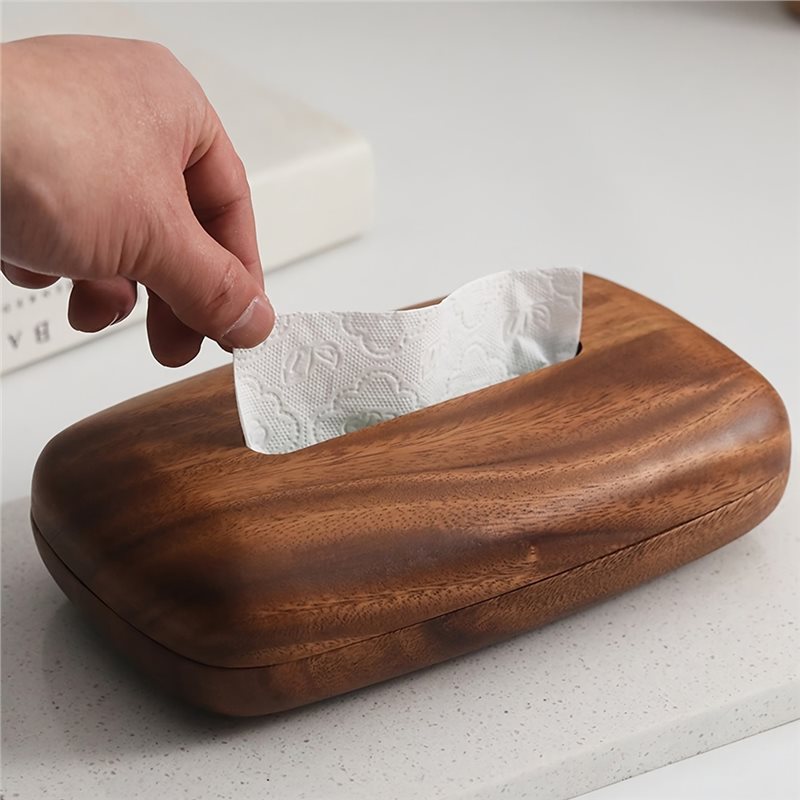 【大変お得】ウォールナット材のティッシュボックスカバーホルダ - Home Decor Deals のレビューと価格