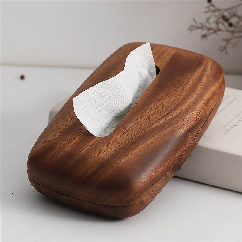 【大変お得】ウォールナット材のティッシュボックスカバーホルダ - Home Decor Deals のレビューと価格