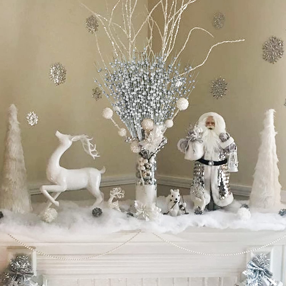 【フラッシュディール】人工グリッターベリーステム クリスマス - Home Decor Deals のレビューと価格