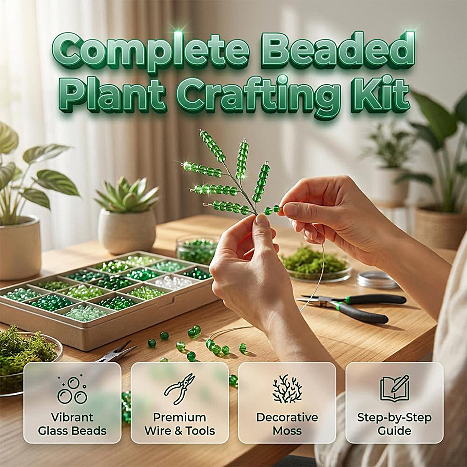5500個のビーズ植物キット、手作りクラフトセット、グリーン - Home Decor Usa のレビューと価格