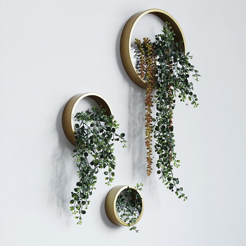 クリエイティブ壁花瓶金属鉄アート現代造花バスケット植物ホルダ - Woven Wall Basket のレビューと価格