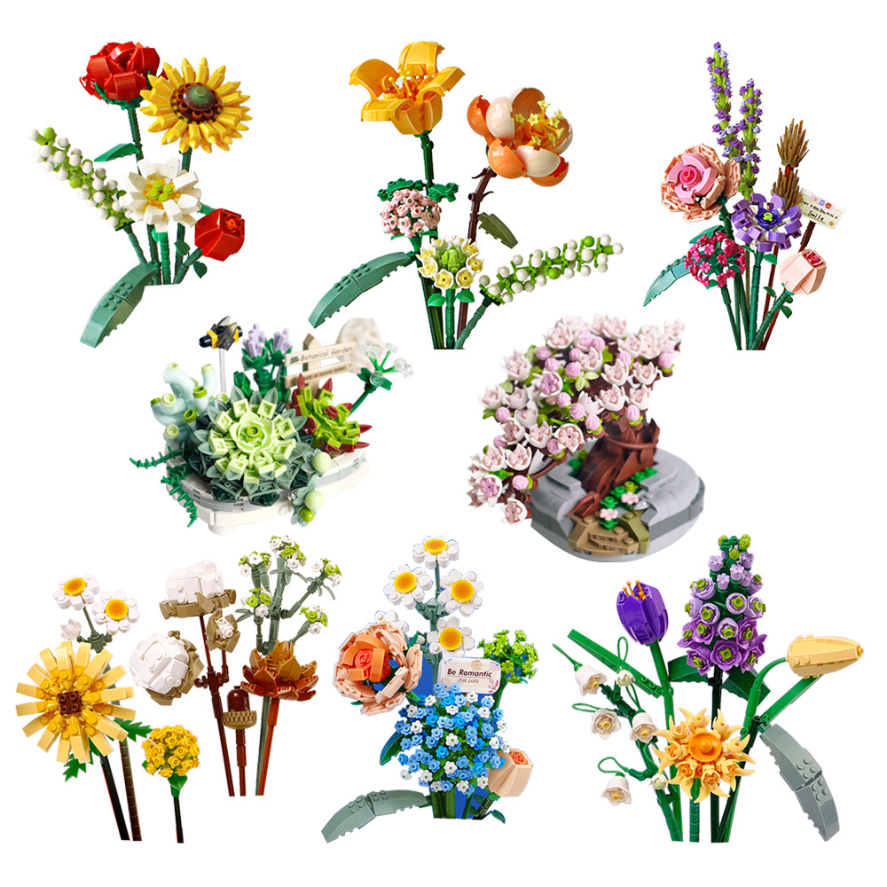 ロマンチックなバラの花ひまわり水仙庭園ハウスビルディングブロ - Home Decor Garden Ideas のレビューと価格