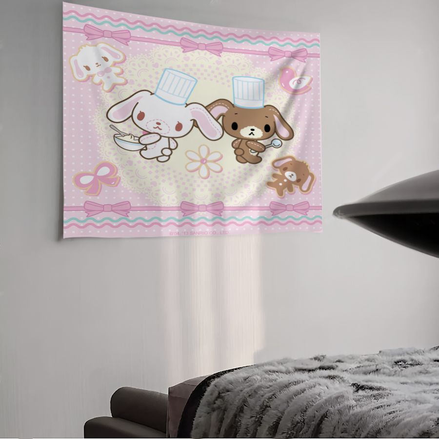 1PC デジタルプリントタペストリー壁掛け、シュガーバニーズ - Aesthetic Tapestry のレビューと価格