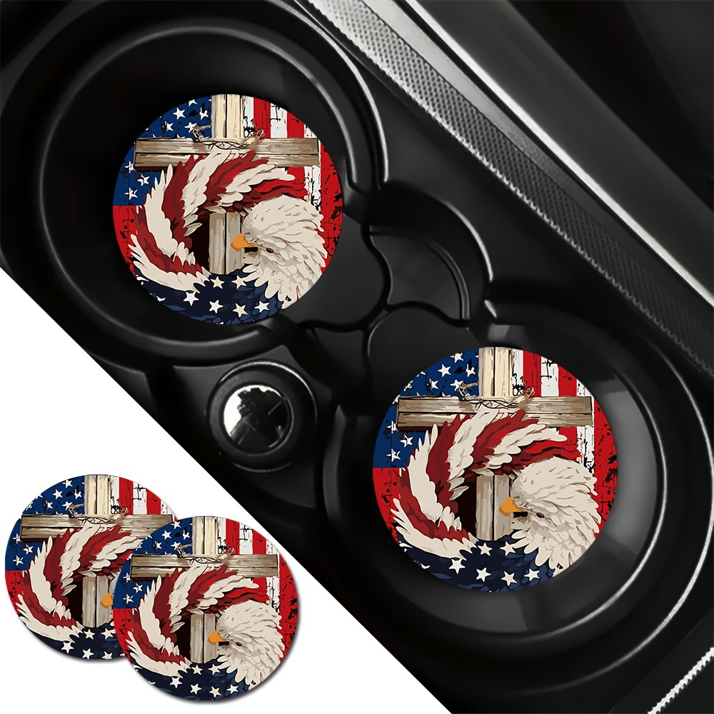 2パック アメリカ国旗と愛国的な鳥をテーマにしたEVAカップ - Home Decor Usa のレビューと価格