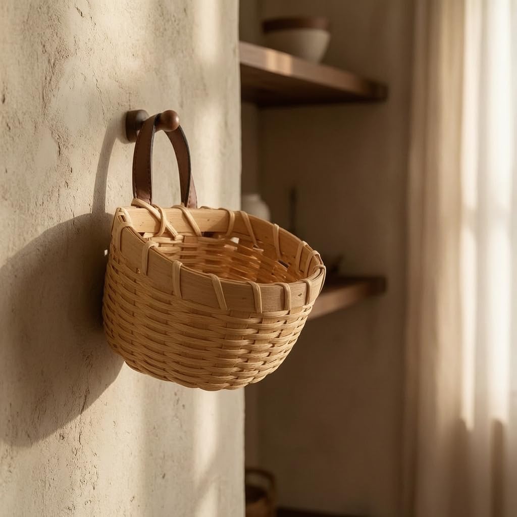壁掛け式編み込み収納バスケット（キッチン、リビングルーム、家 - Woven Wall Basket のレビューと価格