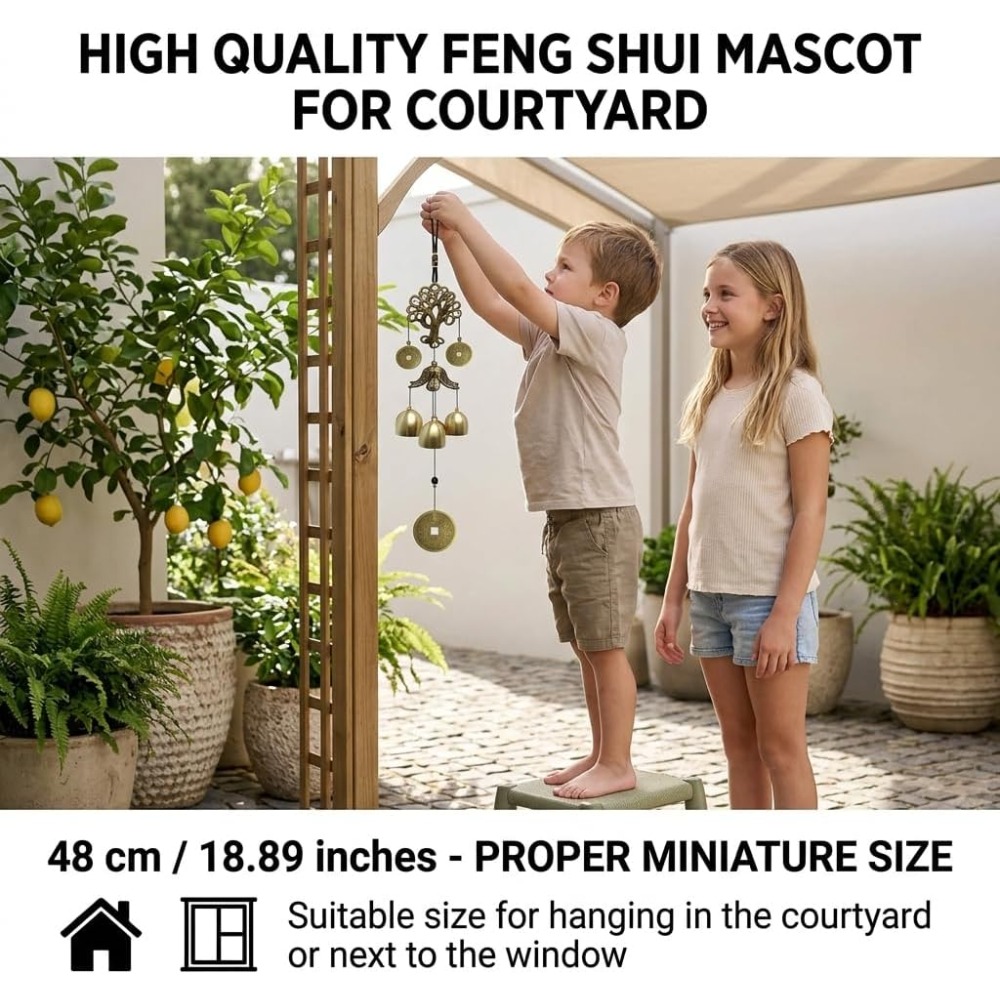 エレガントな風鈴 屋外庭園装飾用 金属製ベル 吊り下げ飾り  - Home Decor Garden Ideas のレビューと価格