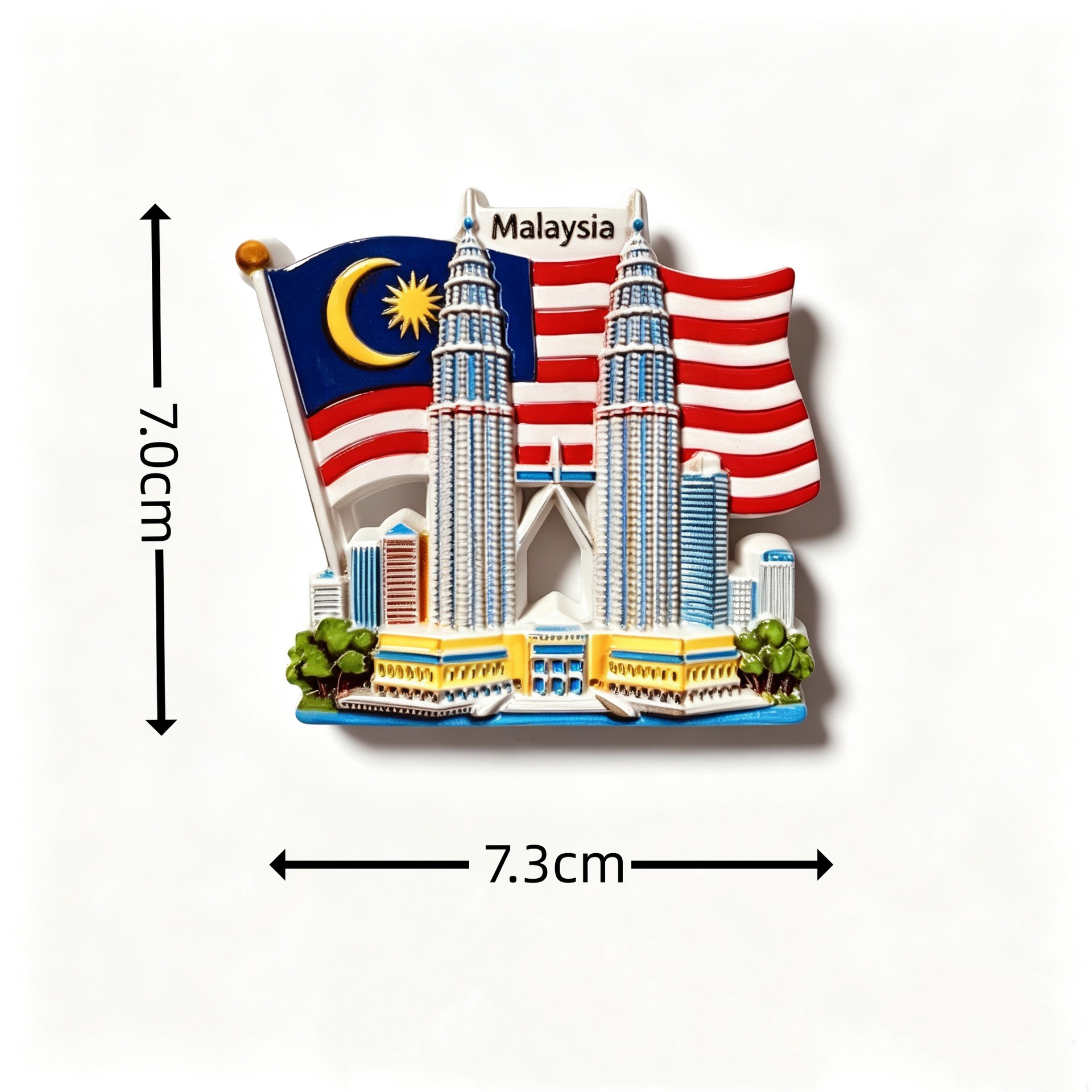 マレーシア観光土産 3D樹脂製冷蔵庫マグネット クアラルプル - Home Decor Malaysia のレビューと価格