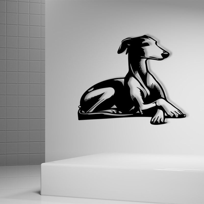 モダンな鉄製犬の壁飾り、ヴィンテージ風グレイハウンドメタルア - Home Decor Garden Ideas のレビューと価格