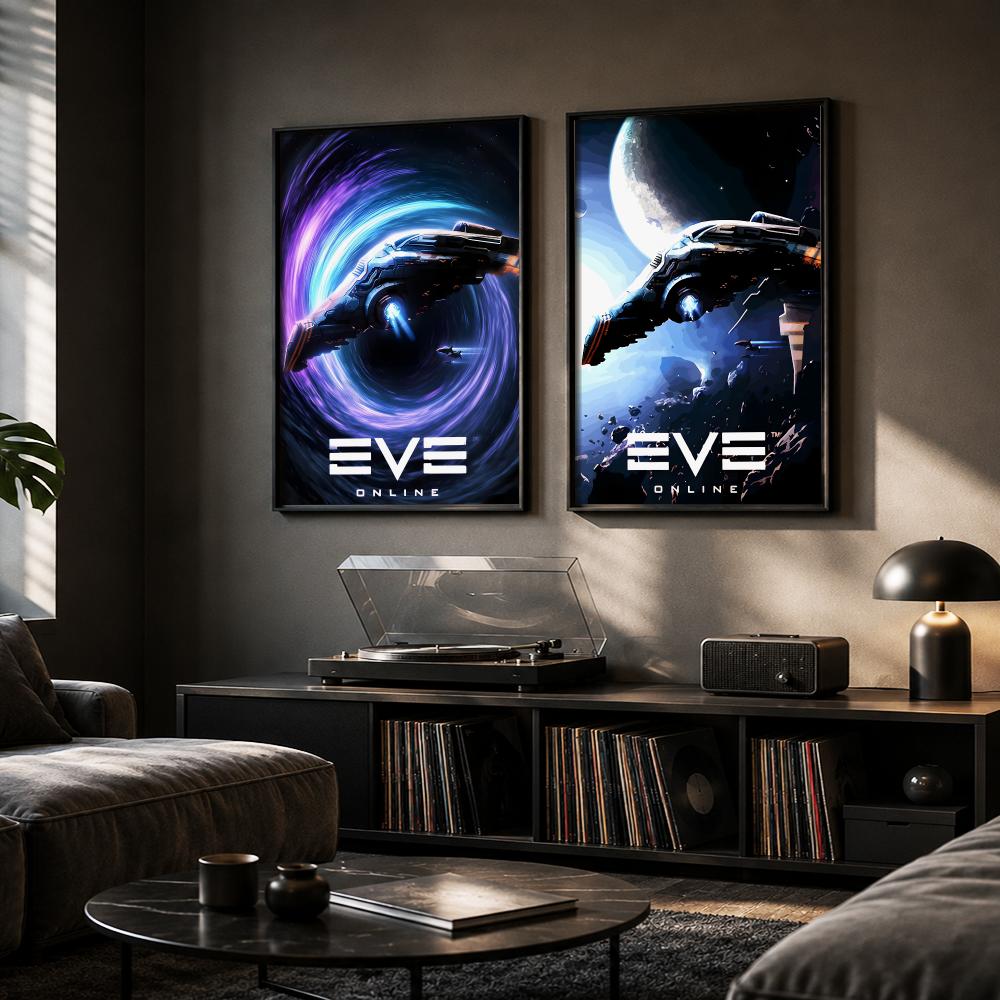 E-EVE O-オンラインストラテジーゲームポスターHDホー - Home Decor Game Online のレビューと価格