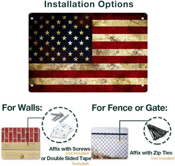 アメリカ国旗デザインのヴィンテージブリキ製ウォールプレート、 - Home Decor Usa のレビューと価格
