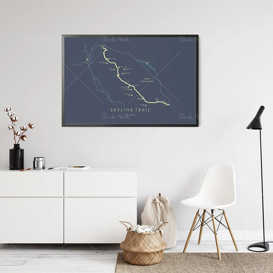 スカイライン・トレイル・マップ、カナダ・ハイキング・ポスター - Home Decor Canada のレビューと価格