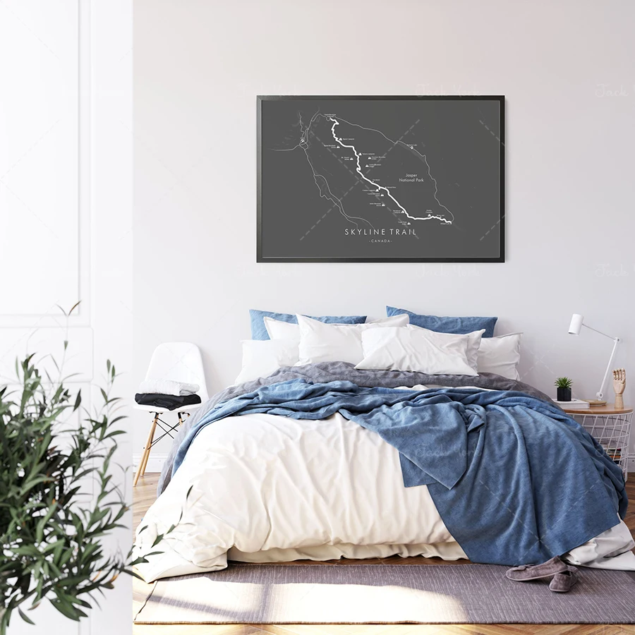 スカイライン・トレイル・マップ、カナダ・ハイキング・ポスター - Home Decor Canada のレビューと価格