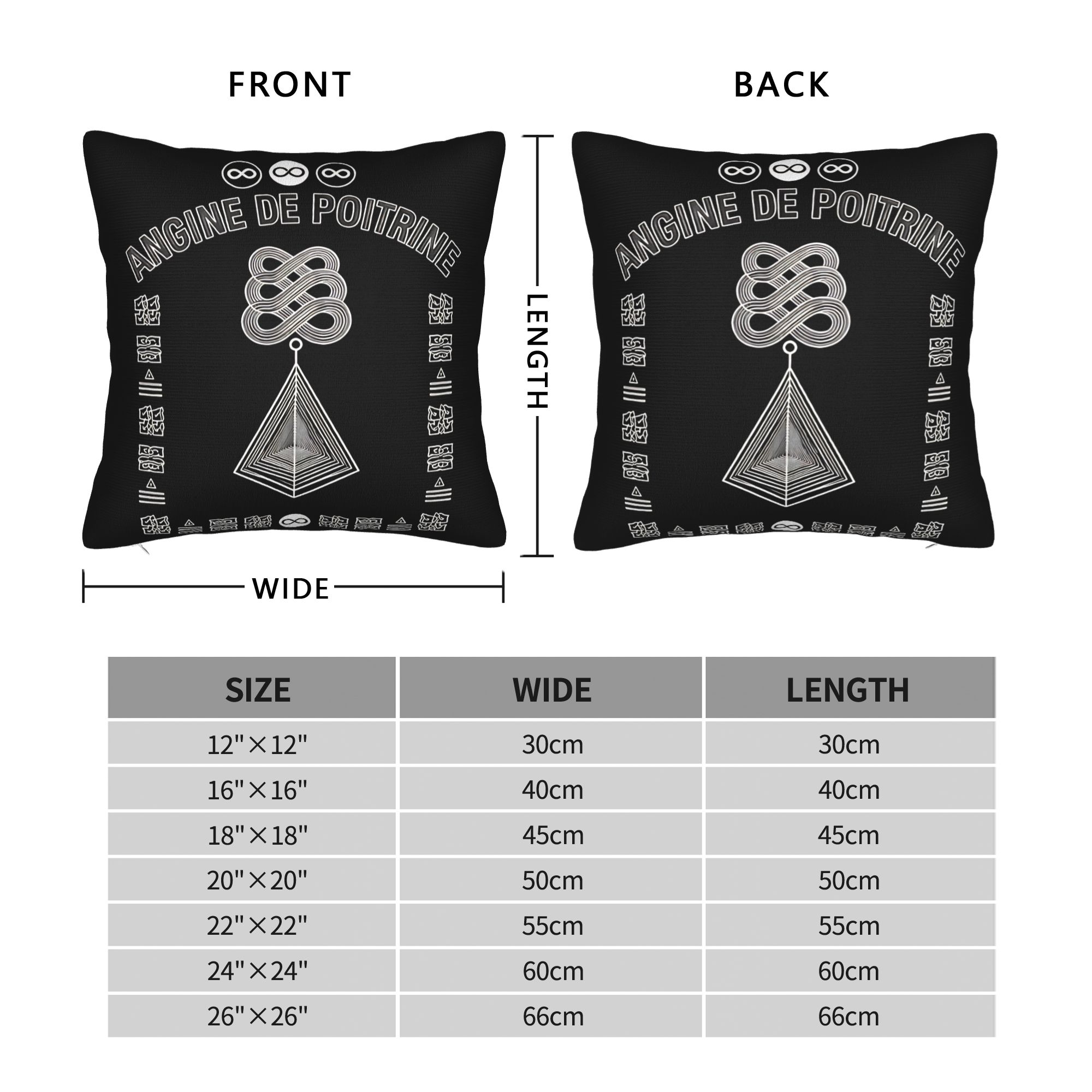 Angine De Poitrine カナダバンドスクエア枕 - Home Decor Canada のレビューと価格