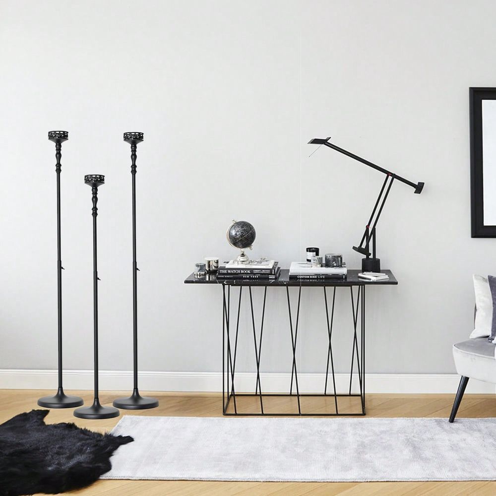 調整可能な金属製テーパーキャンドルホルダー、ヴィンテージブラ - Flooring Home Decor のレビューと価格