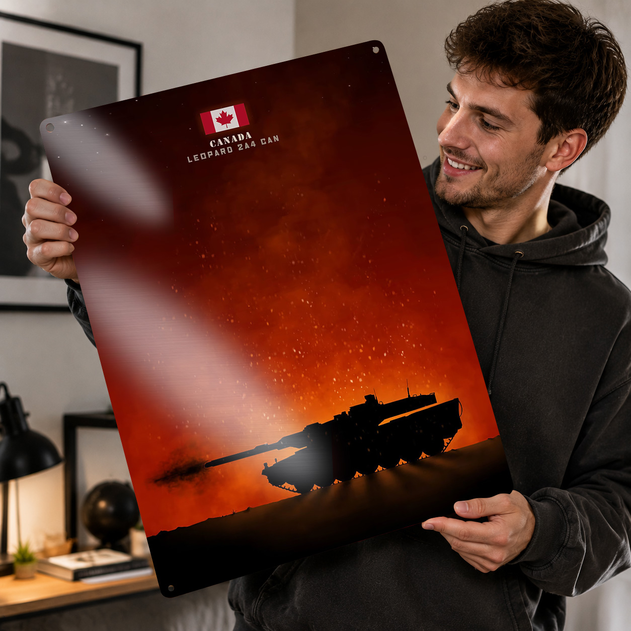 レオパルド2A4 カナダ主力戦車 3Dテクスチャプリントポス - Home Decor Canada のレビューと価格