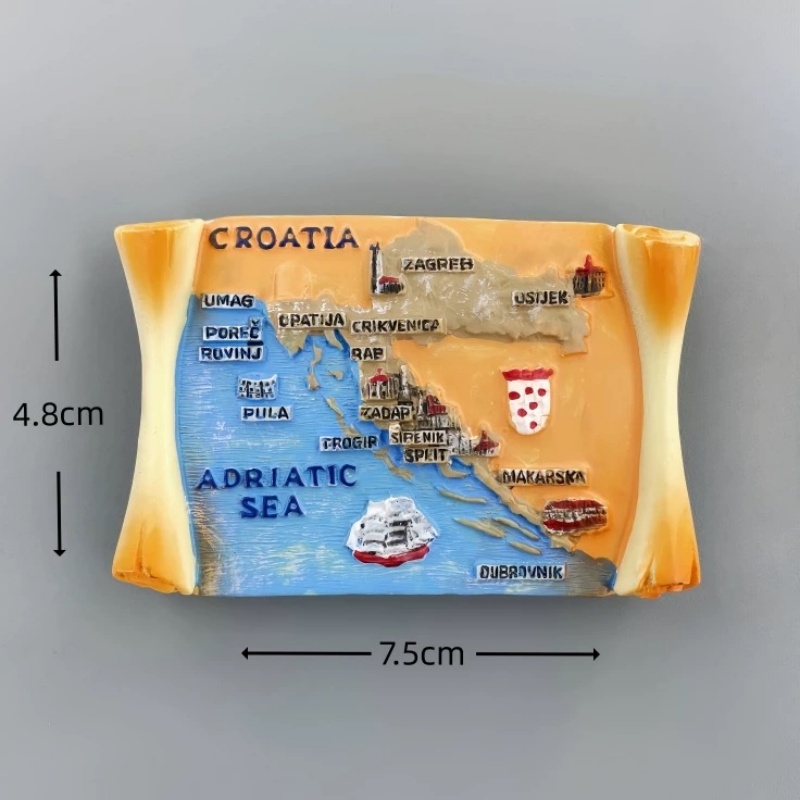 クロアチア3Dレジン製冷蔵庫マグネットセット ドゥブロヴニク - Home Decor Zagreb のレビューと価格