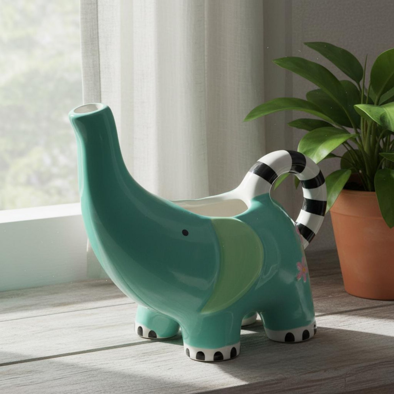 象の水差しギフトアイデア、生き物の形をした植木鉢、象の植木鉢 - Home Decor Garden Ideas のレビューと価格