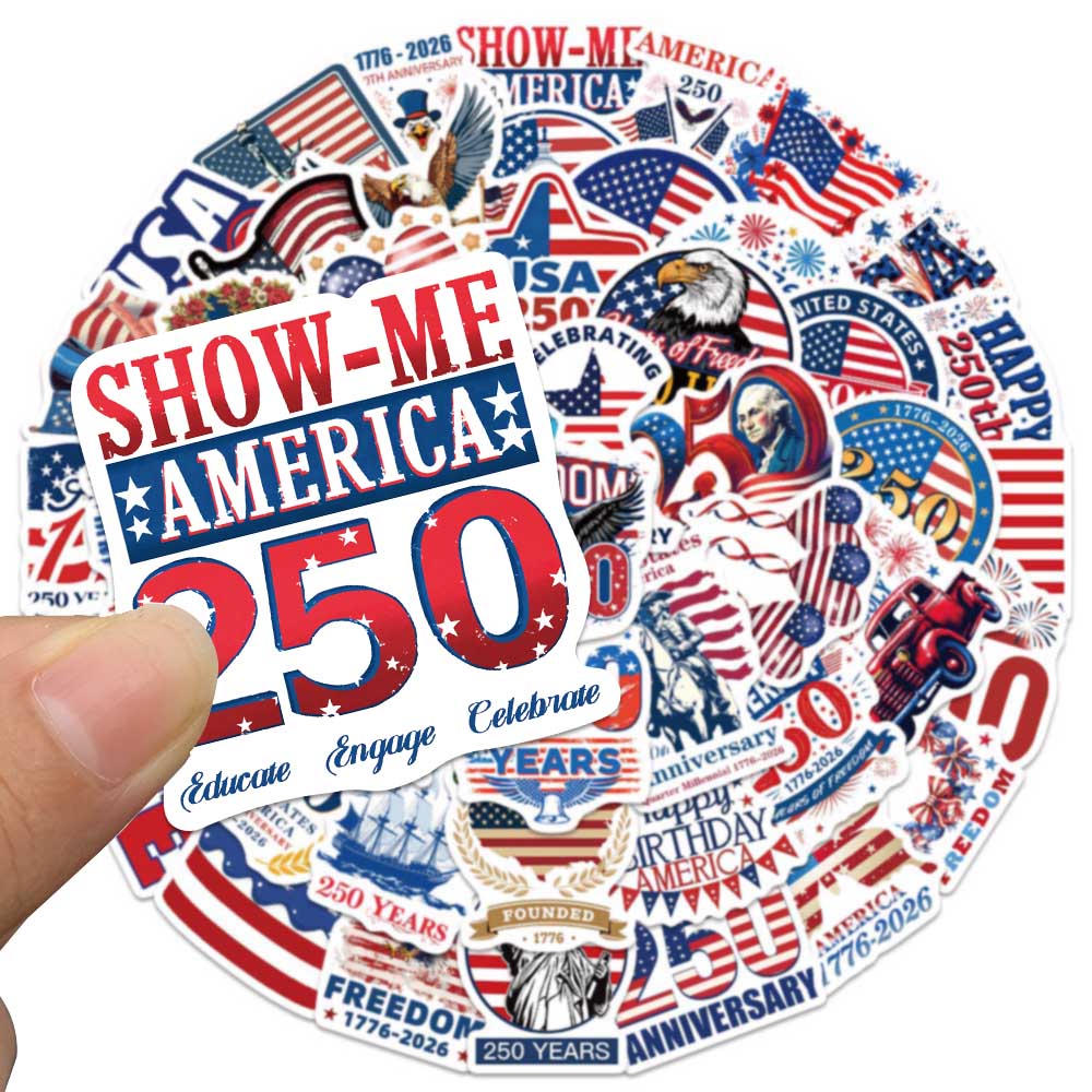 50枚入り アメリカ愛国記念日ステッカー フェスティバルパー - Home Decor Usa のレビューと価格
