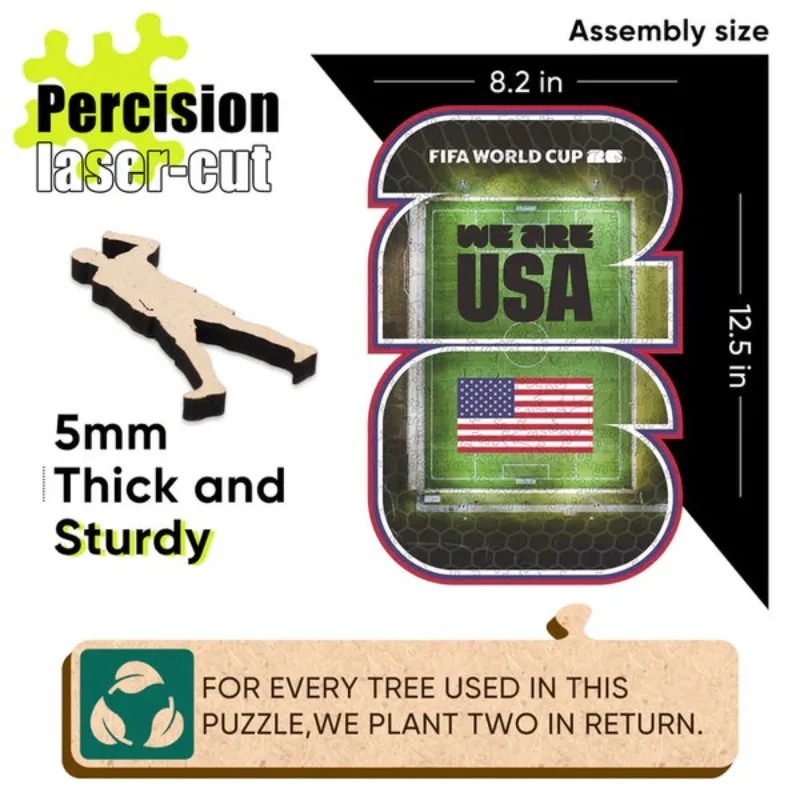 FIFAワールドカップ木製パズル（大人向け）開催国：アメリカ - Home Decor Usa のレビューと価格