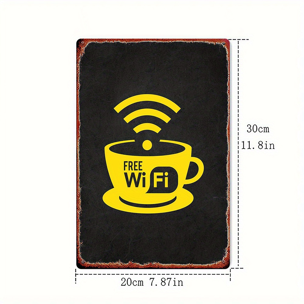 2Dヴィンテージメタルサイン、WiFiゾーンサイン（バスルー - Home Decor Garden Ideas のレビューと価格