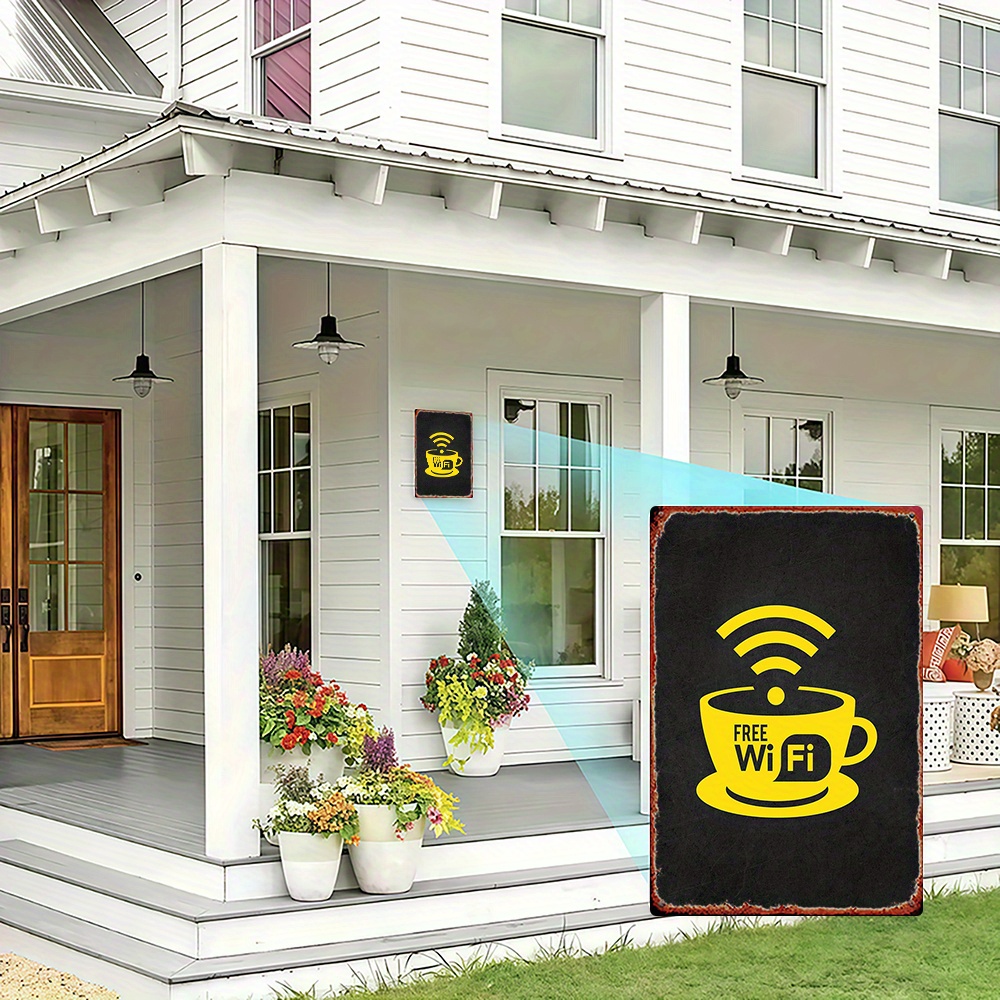 2Dヴィンテージメタルサイン、WiFiゾーンサイン（バスルー - Home Decor Garden Ideas のレビューと価格