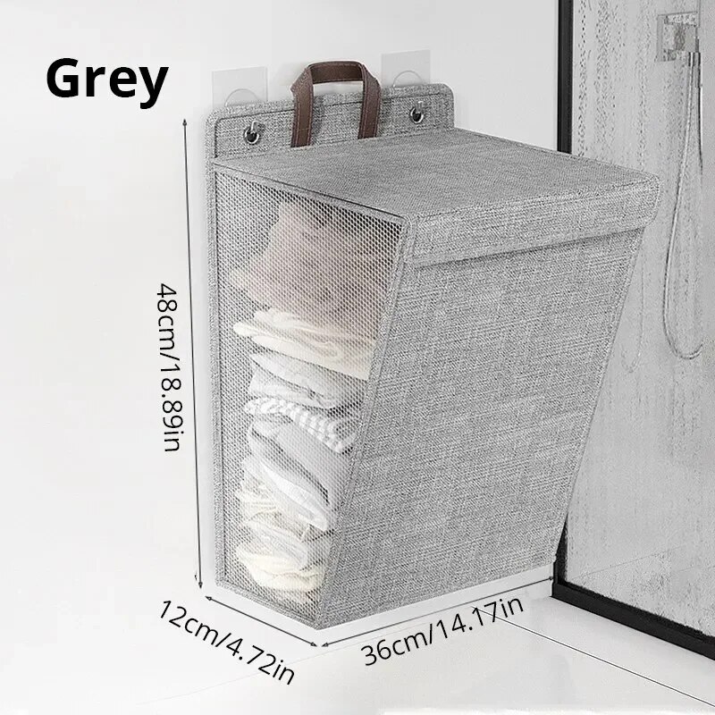 1pc 折りたたみ粘着ランドリーバスケットバスケット、多機能 - Woven Wall Basket のレビューと価格
