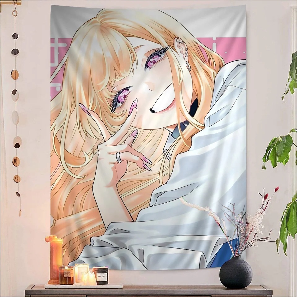 ホットマイドレスアップダーリンアニメ壁掛けタペストリー 北川 - Aesthetic Tapestry のレビューと価格