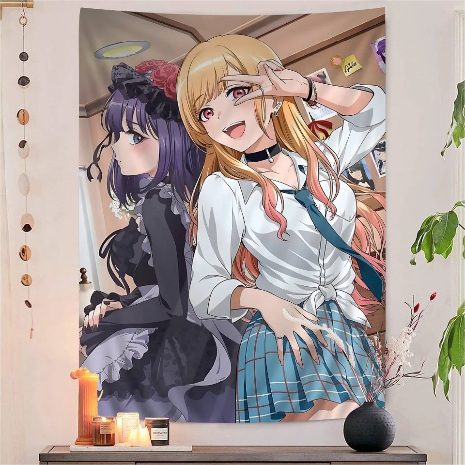 ホットマイドレスアップダーリンアニメ壁掛けタペストリー 北川 - Aesthetic Tapestry のレビューと価格