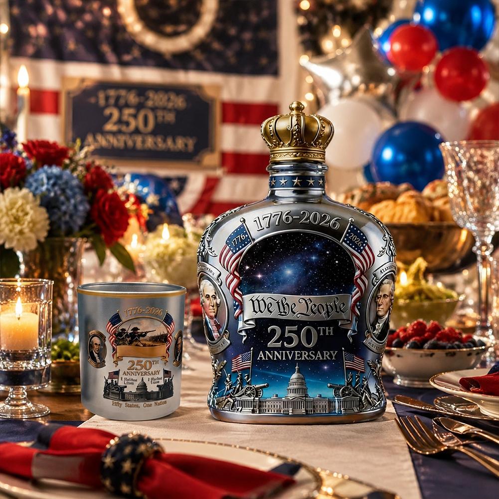 米国250周年記念「ウィ・ザ・ピープル」ウイスキーボトルヴィ - Home Decor Usa のレビューと価格